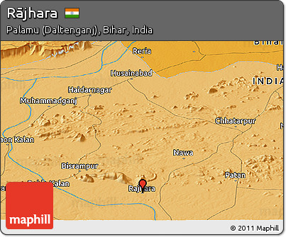 Political Panoramic Map of Rājhara