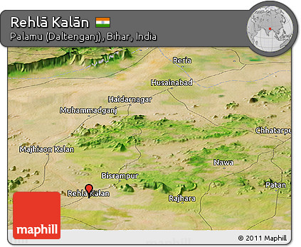 Satellite Panoramic Map of Rehlā Kalān