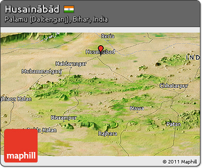 Satellite Panoramic Map of Husainābād