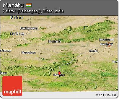 Satellite Panoramic Map of Manātu