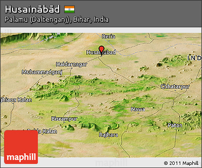 Satellite Panoramic Map of Husainābād