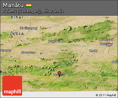 Satellite Panoramic Map of Manātu