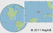 Savanna Style Location Map of the area around 24° 22' 49" N, 86° 37' 30" W