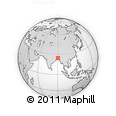 Outline Map of the Area around 24° 22' 49" N, 90° 10' 30" E, rectangular outline