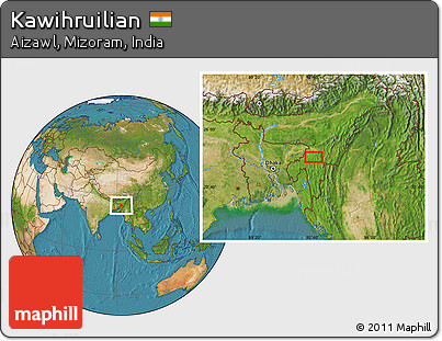 Satellite Location Map of Kawihruilian