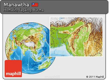 Physical Location Map of Manawtha