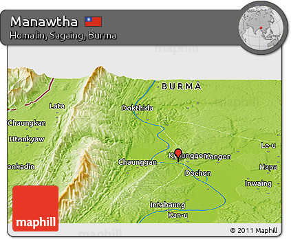 Physical Panoramic Map of Manawtha