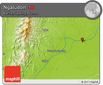 Physical 3D Map of Ngaludon
