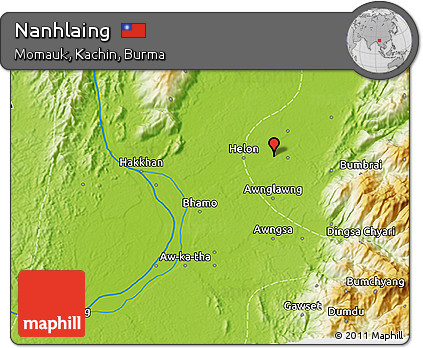 Physical 3D Map of Nanhlaing