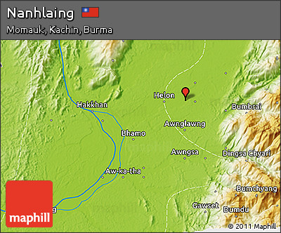Physical 3D Map of Nanhlaing