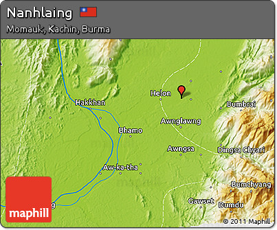 Physical 3D Map of Nanhlaing