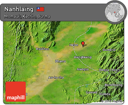 Satellite 3D Map of Nanhlaing