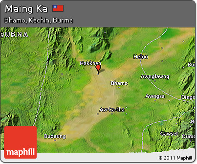 Satellite 3D Map of Maing Ka