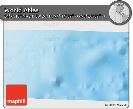 Physical 3D Map of the Area around 24° 22' 49" N, 96° 49' 29" W