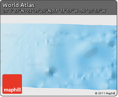 Physical 3D Map of the Area around 24° 22' 49" N, 96° 49' 29" W