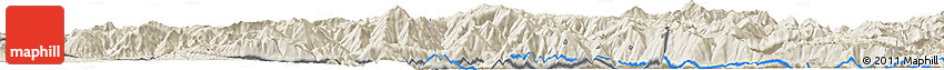 Shaded Relief Horizon Map of the Area around 24° 22' 49" N, 98° 40' 30" E