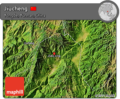 Satellite 3D Map of Jiucheng