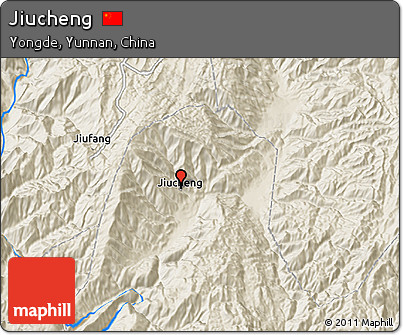 Shaded Relief 3D Map of Jiucheng