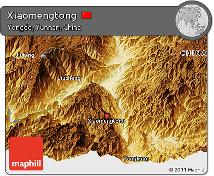 Physical Panoramic Map of Xiaomengtong