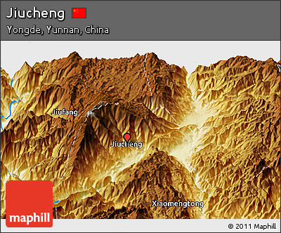 Physical Panoramic Map of Jiucheng