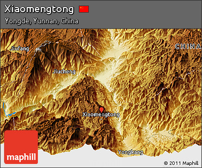 Physical Panoramic Map of Xiaomengtong