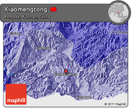 Political Panoramic Map of Xiaomengtong
