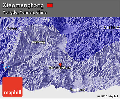 Political Panoramic Map of Xiaomengtong