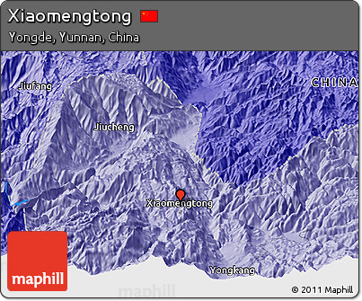 Political Panoramic Map of Xiaomengtong