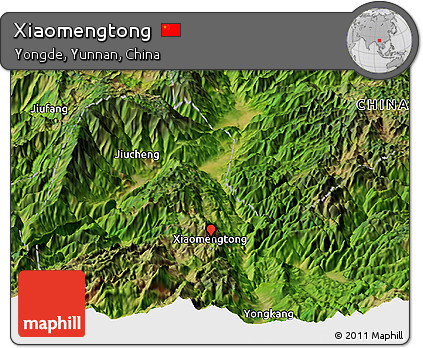 Satellite Panoramic Map of Xiaomengtong