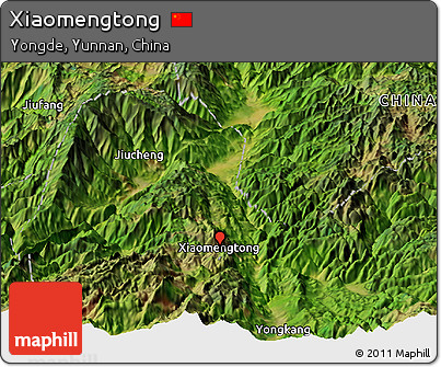 Satellite Panoramic Map of Xiaomengtong
