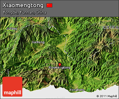 Satellite Panoramic Map of Xiaomengtong