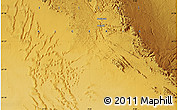 Physical Map of the area around 24° 22' 49" N, 9° 25' 30" E