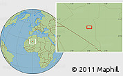 Savanna Style Location Map of the area around 24° 52' 30" N, 0° 4' 30" E
