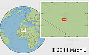 Savanna Style Location Map of the area around 24° 52' 30" N, 0° 55' 29" E