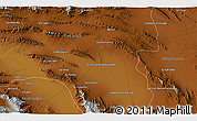 Physical 3D Map of the area around 24° 52' 30" N, 101° 4' 29" W