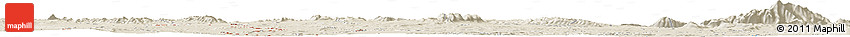 Shaded Relief Horizon Map of the Area around 24° 52' 30" N, 103° 37' 30" W
