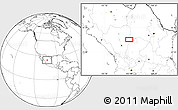 Blank Location Map of the area around 24° 52' 30" N, 103° 37' 30" W