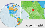 Political Location Map of the area around 24° 52' 30" N, 103° 37' 30" W