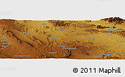 Physical Panoramic Map of the area around 24° 52' 30" N, 103° 37' 30" W