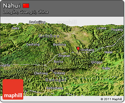 Satellite Panoramic Map of Nahui