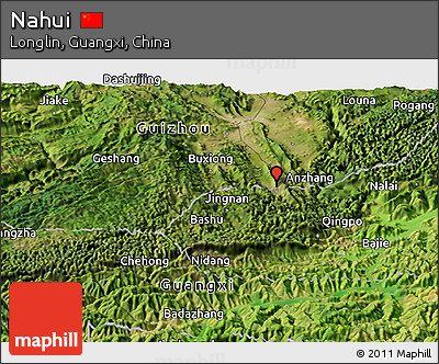 Satellite Panoramic Map of Nahui