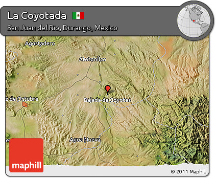 Satellite 3D Map of La Coyotada