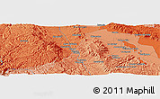 Political Panoramic Map of the area around 24° 52' 30" N, 105° 19' 29" W