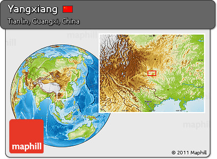Physical Location Map of Yangxiang