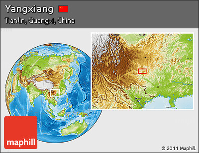 Physical Location Map of Yangxiang