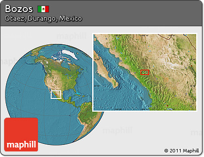 Satellite Location Map of Bozos