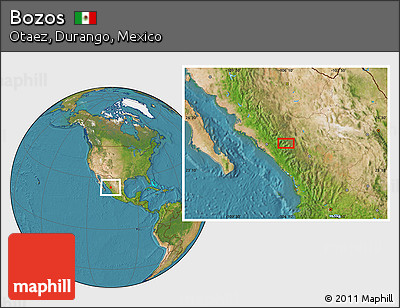 Satellite Location Map of Bozos