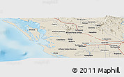 Shaded Relief Panoramic Map of Los Algodones