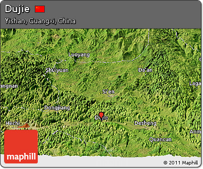 Satellite Panoramic Map of Dujie