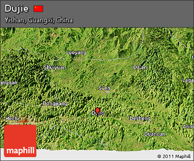 Satellite Panoramic Map of Dujie